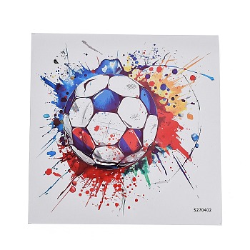 Waterproof PVC Self-Adhesive Picture Stickers, Football, Wall Stickers, Coffee, 357x397x0.3mm