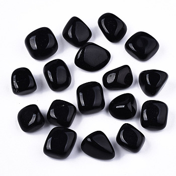Natural Black Obsidian Beads, Healing Stones, for Energy Balancing Meditation Therapy, Tumbled Stone, Vase Filler Gems, No Hole/Undrilled, Nuggets, 19~30x18~28x10~24mm 250~300g/bag