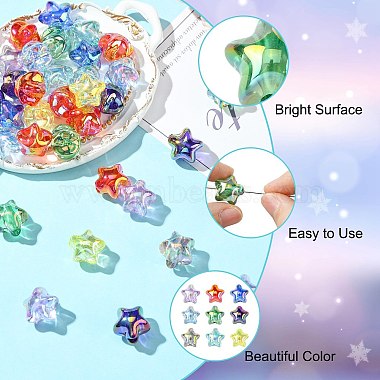 UV Plating Transparent Acrylic Beads(OACR-CJC0001-27)-3