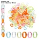 400Pcs 6 Colors Transparent Acrylic Linking Rings(TACR-YW0002-13)-1