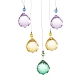 Star Iron Colorful Chandelier Decor Hanging Prism Ornaments(HJEW-P012-03P)-2