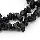 Cuentas de obsidiana natural hebras(F005)-2