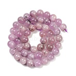 Natural Kunzite Beads Strands, Spodumene Beads, Round, 8~9mm, Hole: 1mm, about 45pcs/strand, 15.35 inch(39cm)(G-L478-11-8mm-01)