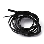 Flat Cowhide Rope, for Jewelry Making, Black, 6x2mm, about 0.87 Yard(0.8m)/pc(WL-WH0003-13B)