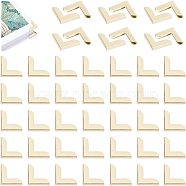 Iron Box/Bag Corner Protectors, Book Albums Menus Folders Corner Protectors, Golden, 18.5x18.5x5~6mm, 200pcs/box(FIND-CA0005-39)