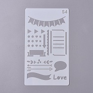 Plastic Drawing Stencil, Drawing Scale Template, For DIY Scrapbooking, White, 17.9x10.2x0.04cm(DIY-WH0155-21)