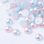 Imitation Pearl Acrylic Cabochons, Dome, Pink, 4x2mm, about 10000pcs/bag(OACR-R063-4mm-02)