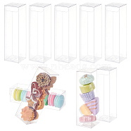 PVC Storage Boxes, Candy Gift Package Supplies, Rectangle, Clear, 5x5x18cm(CON-WH0086-087A)