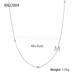 S925 Silver Diamond Letter Necklace Simple and Elegant Clavicle Chain(EU2123-6)