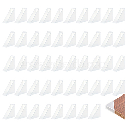 50Pcs Plastic Triangle Corner Protector, Clear, 35x35x13mm(FIND-NB0005-48D)
