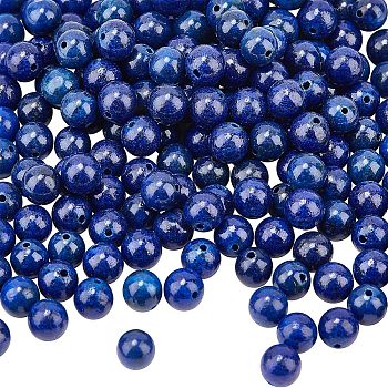 Natural Lapis Lazuli Beads, Dyed, Round, 8mm, Hole: 1mm, about 180pcs/box