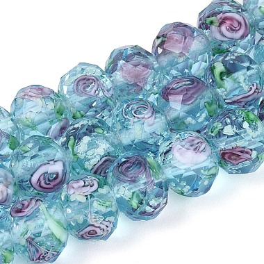 Handmade Luminous Lampwork Beads Strands(LAMP-N037-01E)-1