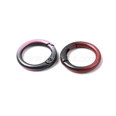 Spray Paint Alloy Spring Gate Rings(FIND-C086-03A)-2