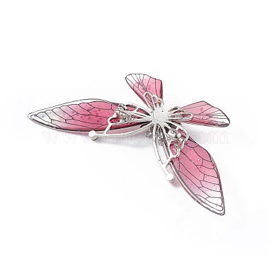 Bling Resin Butterfly Brooch Pin with Crystal Rhinestone(JEWB-P016-04P-02)-4