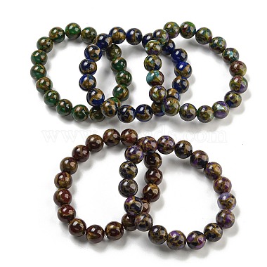 Mixed Color Round Gold Clinquant Stone Bracelets