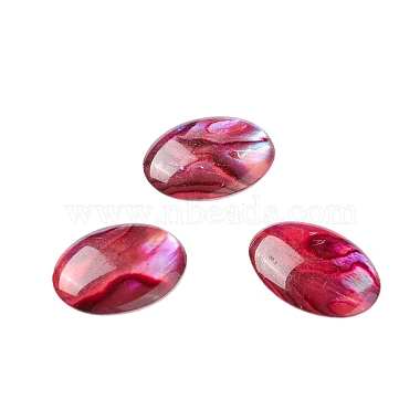 Red Oval Paua Shell Cabochons