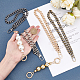 CHGCRAFT 2 Styles ABS Plastic Imitation Pearl Beads & Iron Curb Link Bag Chain Straps(FIND-CA0002-65)-4