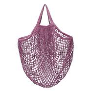 Portable Cotton Mesh Grocery Bags, Reusable Net Shopping Handbag, Medium Orchid, 48.05cm, Bag: 38x36x1cm. (ABAG-H100-B10)