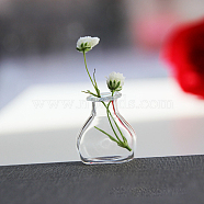 Transparent Miniature Glass Vase Bottles, Micro Landscape Garden Dollhouse Accessories, Photography Props Decorations, Clear, 20x27mm(BOTT-PW0006-04D)