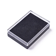 Rectangle Plastic Coin Holder Case, with Sponge Inside, for Coin Collection Supplies, Black, 7.93x5.63x2cm(OBOX-D006-01)
