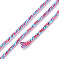 Cotton Cord, Braided Rope, with Paper Reel, for Wall Hanging, Crafts, Gift Wrapping, Colorful, 1mm, about 32.81 Yards(30m)/Roll(OCOR-E027-01A-04)