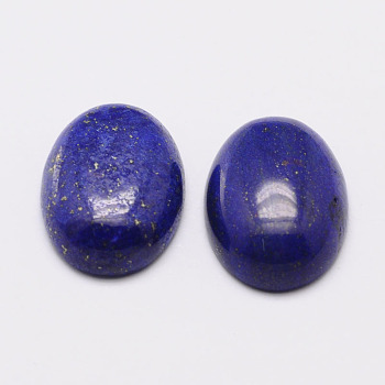 Dyed Oval Natural Lapis Lazuli Cabochons, 14x10x4.5mm