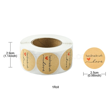 1 Inch Handmade with Love Sticker Rolls(STIC-YW0001-03)-3