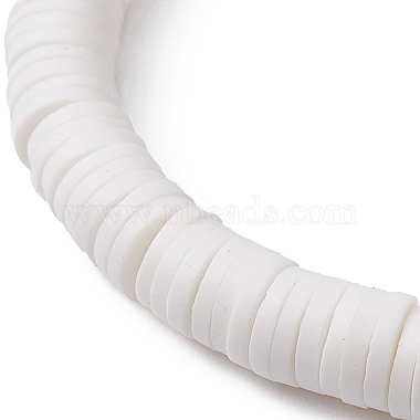 bracelet extensible de surfeur heishi en argile polymère(BJEW-JB09642-01)-4