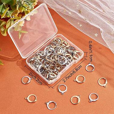100Pcs 2 Colors 304 Stainless Steel Leverback Earring Findings(STAS-BBC0001-46)-7