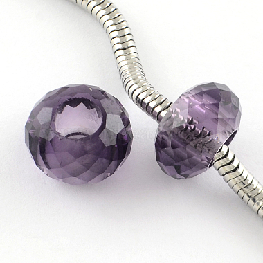 14mm SlateBlue Rondelle Glass Beads