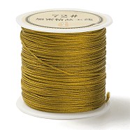 50 Yards Nylon Chinese Knot Cord, Nylon Jewelry Cord for Jewelry Making, Dark Goldenrod, 0.8mm(NWIR-C003-01A-03)