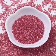 MIYUKI Delica Beads, Cylinder, Japanese Seed Beads, 11/0, (DB0172) Transparent Red AB, 1.3x1.6mm, Hole: 0.8mm, about 2000pcs/10g(X-SEED-J020-DB0172)