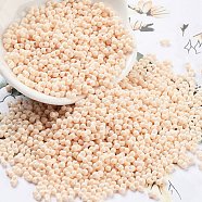 Baking Paint Glass Seed Beads, Peanut, Beige, 2x4.5x2mm, Hole: 0.8~0.9mm, about 15000pcs/pound(SEED-A033-05A)