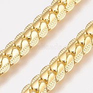 Brass Chain Necklaces Making, with Lobster Claw Clasps, Long-lasting Plated, Real 18K Gold Plated, 24 inch(61cm), 6mm(NJEW-O101-06G)
