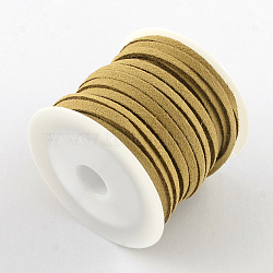 Faux Suede Cord, Faux Suede Lace, BurlyWood, 5x1.5mm, about 5.46 yards(5m)/roll, 25rolls/bag(LW-R003-5mm-1117)