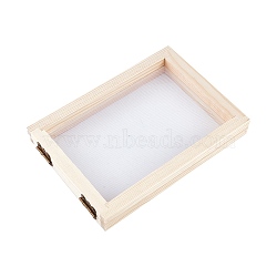 Wooden Paper Making, Papermaking Mould Frame, Screen Tools, for DIY Paper Craft, BurlyWood, 18x12.7x2.3cm(DIY-WH0171-46A)