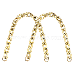 Acrylic Bag Handles, with Alloy Spring Gate Rings, for Bag Straps Replacement Accessories, Light Gold, 61cm(FIND-WH0068-57)