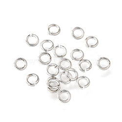 Brass Open Jump Rings, Long-Lasting Plated, Cadmium Free & Lead Free, Rack Plating, Platinum, 3.5x0.5mm, Inner Diameter: 2.5mm(KK-V007-004P-01)