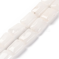 Natural White Jade Beads Strands, Rectangle, 18x13.5x5.5mm, Hole: 1.2mm, about 22pcs/strand, 15.75 inch(40cm)(G-T047-B31-01)