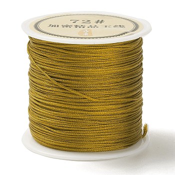 50 Yards Nylon Chinese Knot Cord, Nylon Jewelry Cord for Jewelry Making, Dark Goldenrod, 0.8mm