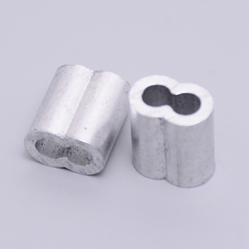 DIN6063 Aluminum Slide Charms/Slider Beads, for Leather Cord Bracelets Making, Platinum, 20x17x11mm, Hole: 3x12mm