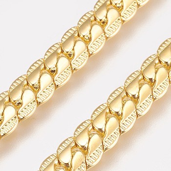 Brass Chain Necklaces Making, with Lobster Claw Clasps, Long-lasting Plated, Real 18K Gold Plated, 24 inch(61cm), 6mm