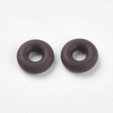 8mm CoconutBrown Donut Silicone Beads