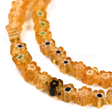 Chapelets de perle de millefiori en verre manuelles(X-LAMP-J035-4mm-05)-5