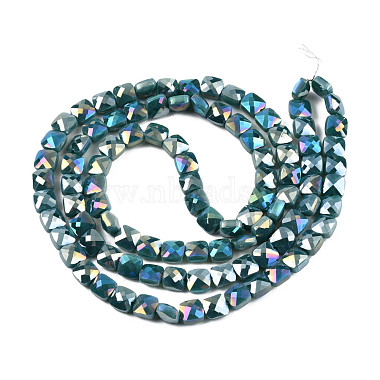 Electroplate Opaque Solid Color Glass Beads Strands(EGLA-N002-43-06)-2