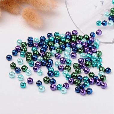 Océan mix perles perles de verre nacrées(HY-X006-6mm-11)-3