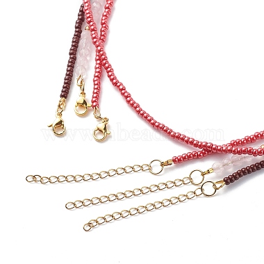 4Pcs 4 Style Cross and Virgin Mary Brass & Alloy Charms Necklaces Set(NJEW-JN04018)-7