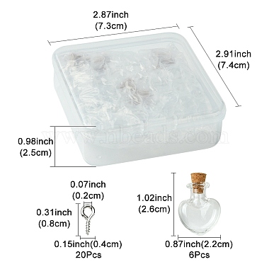 6Pcs Clear Mini High Borosilicate Glass Bottle Bead Containers(AJEW-FS0001-09B)-4