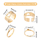 Unicraftale 4Pcs 4 Style Heart Matching Couple Rings(RJEW-UN0001-17)-4