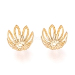 304 Stainless Steel Fancy Bead Caps, Multi-Petal, Flower, Golden, 11x11x7mm, Hole: 1.2mm(STAS-K194-17G)